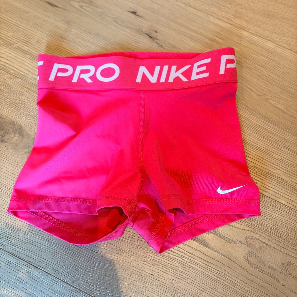 Nike Women's Pro Bright Pink Athletic Shorts